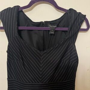 White House Black Market Black and White Striped Dress